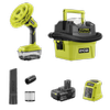 RYOBI 18V ONE+ 2-Piece Wet and Dry Vacuum and Scrubber 4Ah Kit