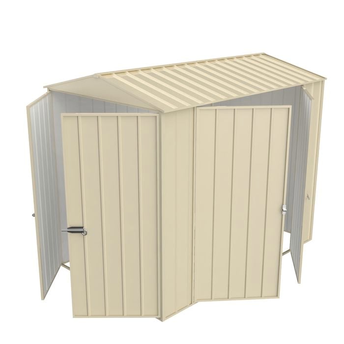 Build-a-Shed 1.5 x 2.3 x 2.3m Gable Double Hinged Side Door Shed - Cream