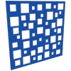 ProtectorAl 300-1200 x 300-1200mm Light Blue / Gloss White Squares Unframed Composite Deco Panel