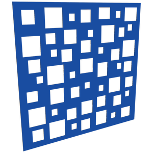 ProtectorAl 300-1200 x 300-1200mm Light Blue / Gloss White Squares Unframed Composite Deco Panel