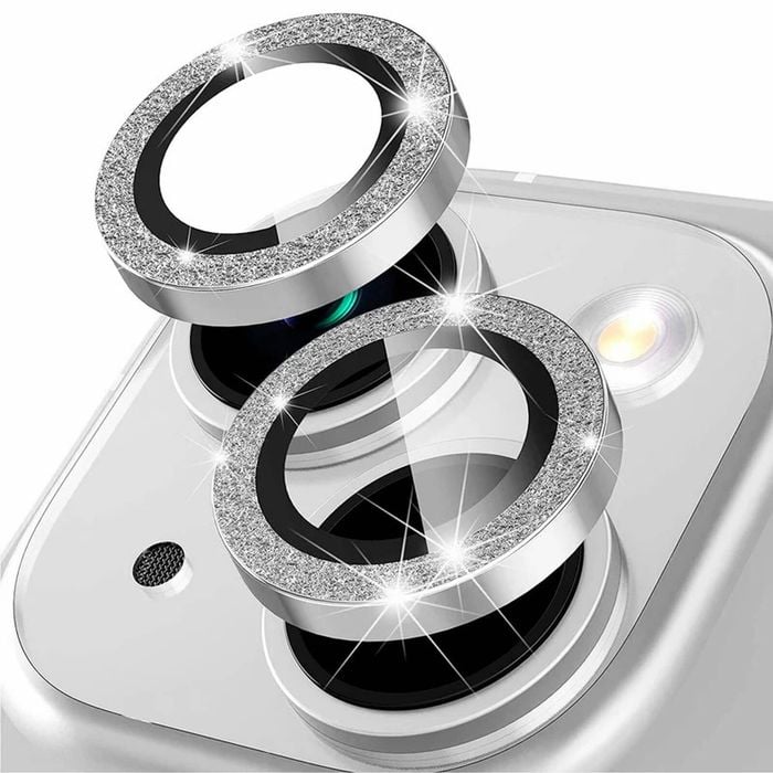 Tough On iPhone 15 / iPhone 15 Plus Camera lens Protector Tempered Glass Individual Ring Glitter Diamond