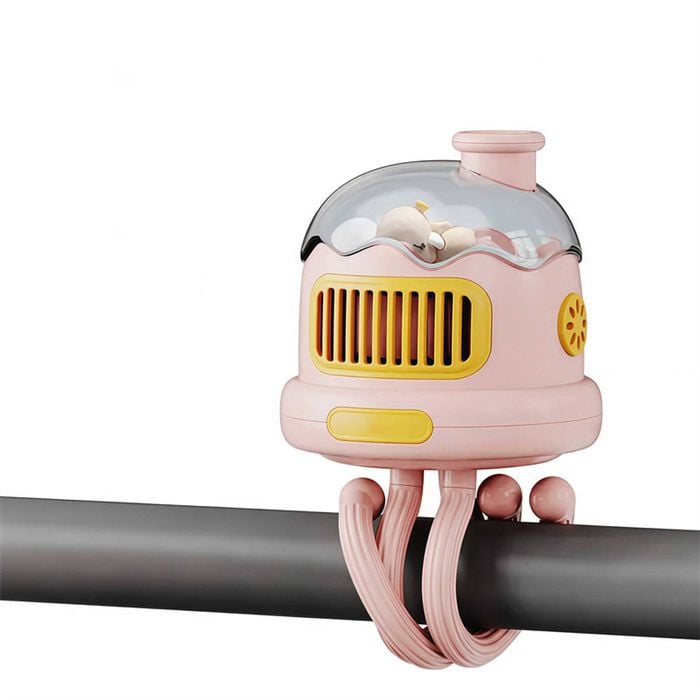 Catzon 3IN1 Stroller Fan Portable Bladeless Mini Handheld Fan-Pink