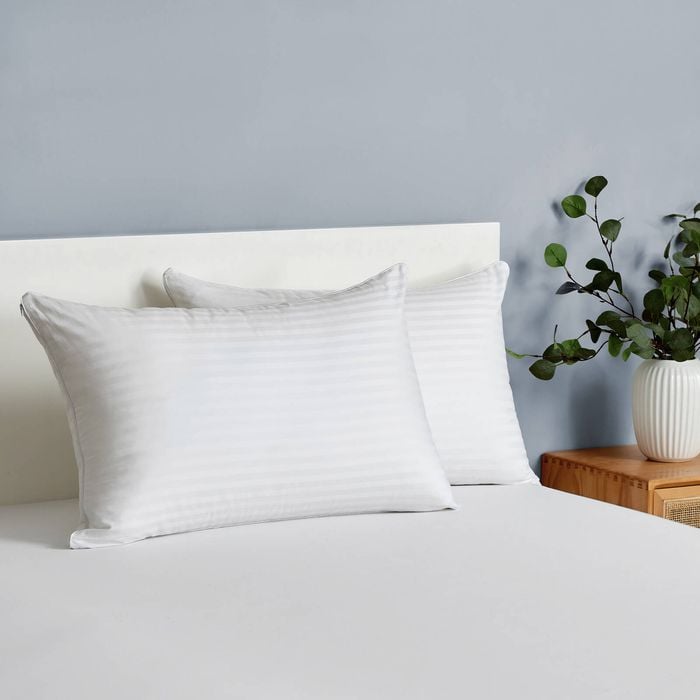 Dreamaker Premium 100% Cotton Standard Pillow Protector Twin Pack White 48x73cm