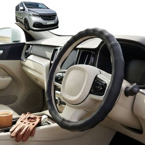 Australian Goose Steering Wheel Cover for Renault Trafic 2014 - Current (X82) Circle Black