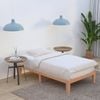 Warm Wooden Natural Bed Base Frame King Single