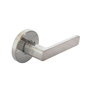 Ikonic San Fran Satin Chrome Privacy Lever Set