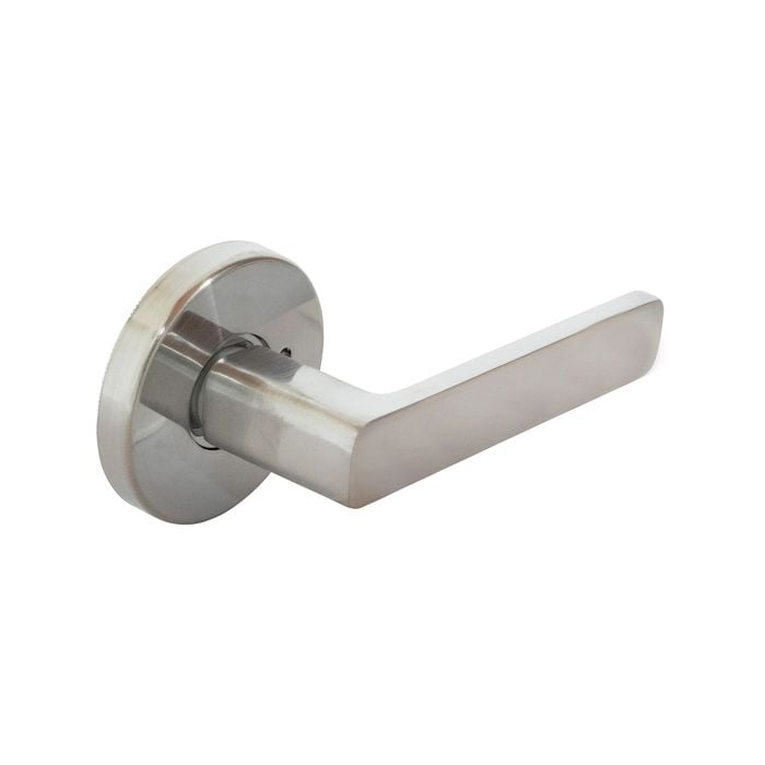 Ikonic San Fran Satin Chrome Privacy Lever Set