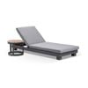 Santorini Aluminium Sun Lounge W/ Round Table In Charcoal