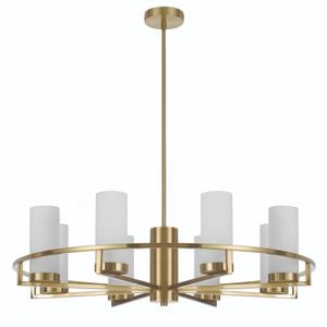 Telbix Brass/Opal Matt Eamon 8 Light Pendant