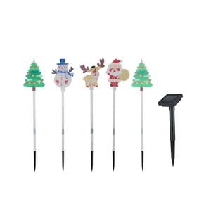 Arlec 5 Solar Powered Santa And Friends Stake Light