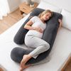 Giselle Bedding G-Shaped Maternity Pillow for Back and Belly Support Dark Grey