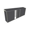 Build-a-Shed 0.8 x 5.2 x 2m Skillion Shed with Single Sliding Side Door - Grey