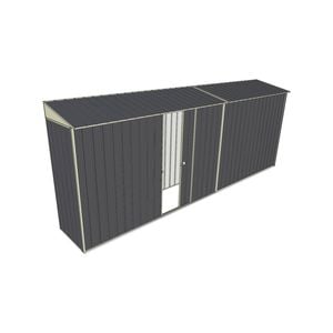 Build-a-Shed 0.8 x 5.2 x 2m Skillion Shed with Single Sliding Side Door - Grey