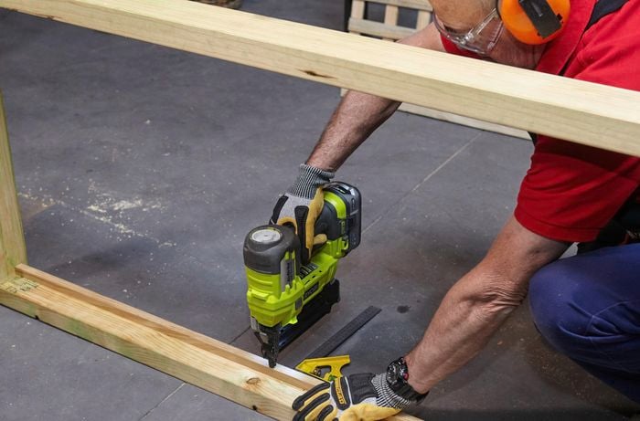 DIY Step Image - How to build a D.I.Y. timber garden arbour . Blob storage upload.