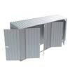 Build-a-Shed 0.8 x 4.5 x 2.0m Zinc Skillion Double Door Plus Hinged Side Doors Shed
