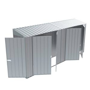 Build-a-Shed 0.8 x 4.5 x 2.0m Zinc Skillion Double Door Plus Hinged Side Doors Shed