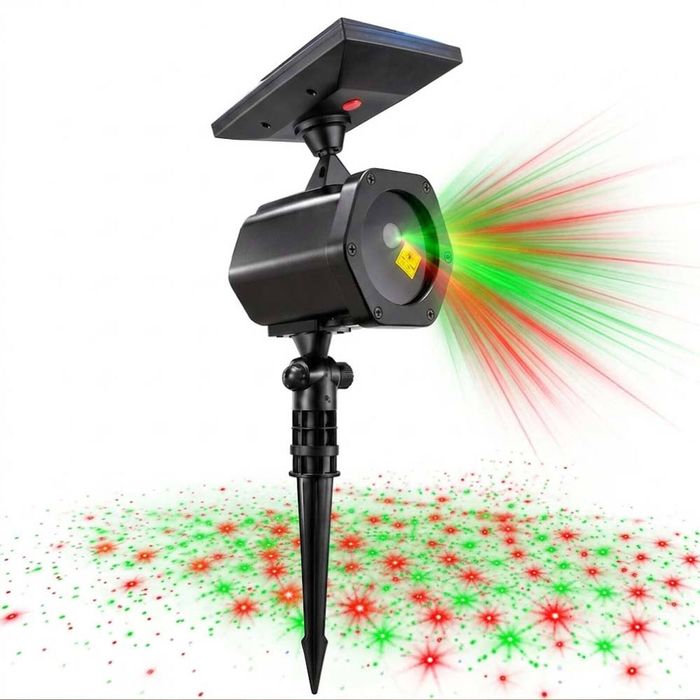 SplendidLiving 6 in 1 Solar Christmas Laser Projector Lights Outdoor Garden Yard Xmas Party Decor IP65