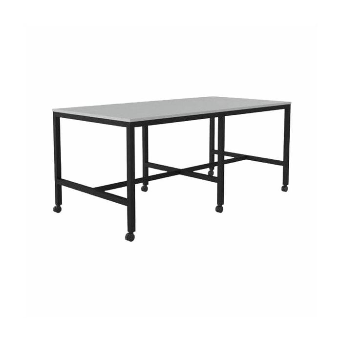 Olg Axis Bar Leaner Black Frame White Top L2100mm X W900mm