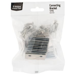 Taskmaster 37mm Zinc Connecting Bracket - 12 Pack