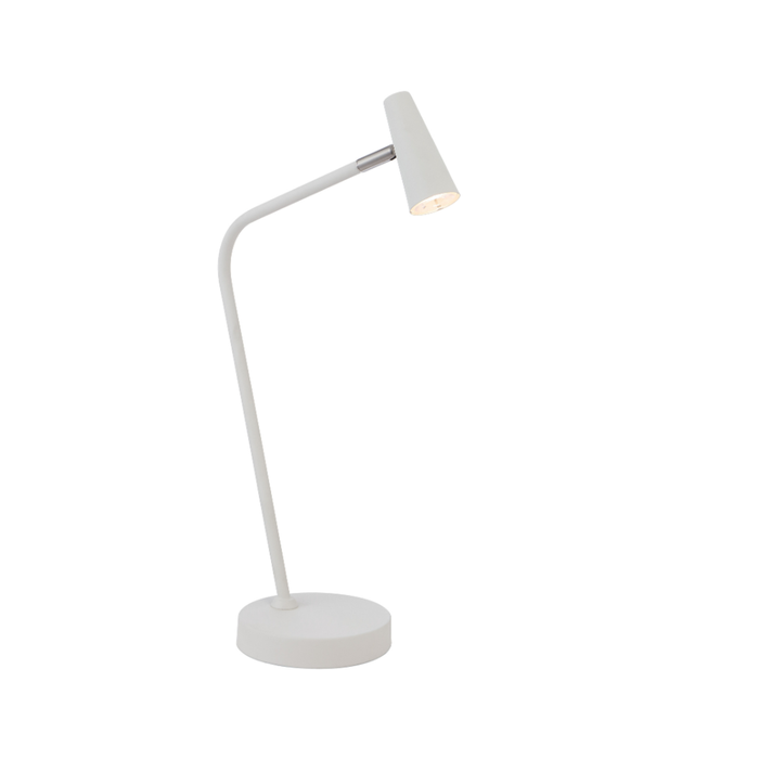 Telbix Bexley Modern Table Desk Lamp Light Metal White Sand