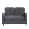Ufurniture 2-Seater Sofa 132cm Loveseat Sofa Small Couch for Living Room Small Spaces Apartments Grey