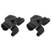 2PK Fox 40 Summit Classic CMG Whistle Sports Accessory w/ Fingergrip Black