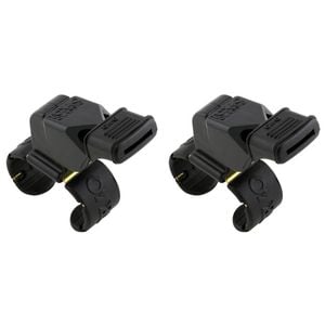 2PK Fox 40 Summit Classic CMG Whistle Sports Accessory w/ Fingergrip Black