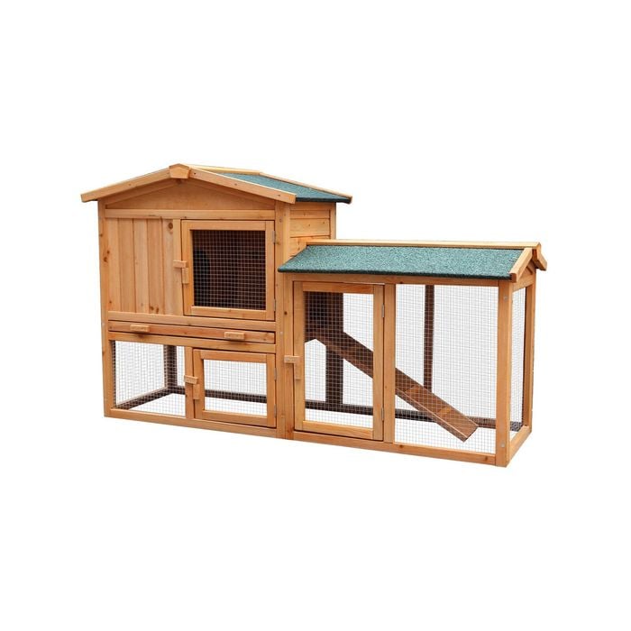 Furtastic Large Wooden Chicken Coop & Rabbit Hutch With Ramp