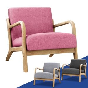 ALFORDSON Armchair Pink Fabric