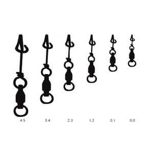 Mustad Ultrapoint Fastach Clips with Ball Bearing Swivel Size 3.4 7 Clips