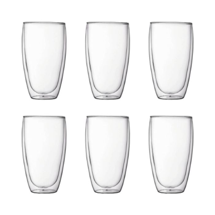 Bodum Pavina Double Wall 450ml Large Glass 6 Piece Set
