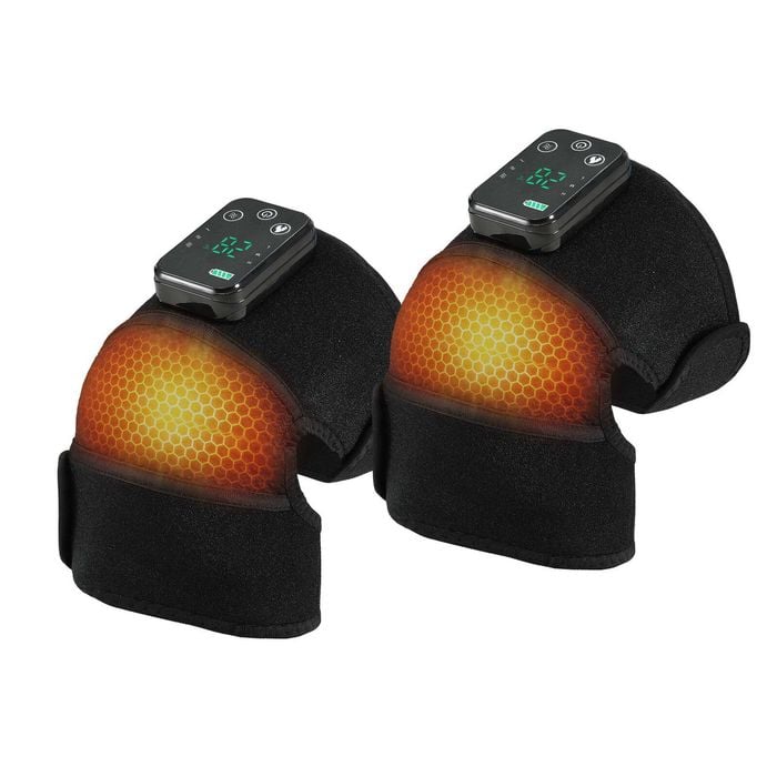 Livemor Knee Massager 2 Pack With Heat Cordless, For Pain Relief With 3 Heating Levels & 3 Modes