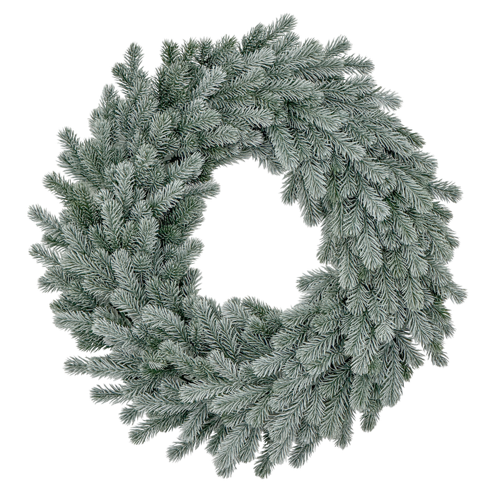 Un-Real 60cm Artificial Outdoor Frosted Pine Wreath