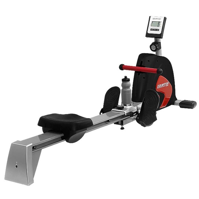 Powertrain Rowing Machine Magnetic Flywheel Quiet Home Gym Exercise Rower with LCD Screen for Full Body Workout