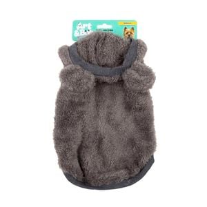Art & Bob 30cm Grey Small Velvet Dog Hoodie