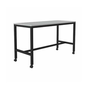 Olg Axis Bar Leaner Black Frame White Top L1500mm X W600mm