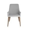 Sk Designer Living | Rio Dining Chair | Walnut Legs - Light Grey Fabric