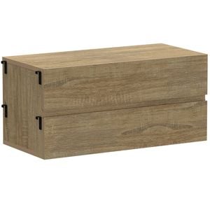 Flexi Storage Studio 760 x 360 x 360mm Oak Silhouette 2 Drawer Unit
