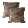 Accessorize Pair of Trudie Lace European Pillowcases 65 x 65 cm Chocolate