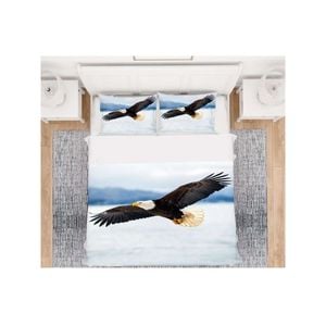 3D Animal Eagle Sky 29 Bed Pillowcases Quilt King Single Size