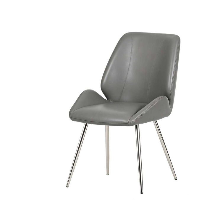 Dining Chair PU Grey - Set of 2