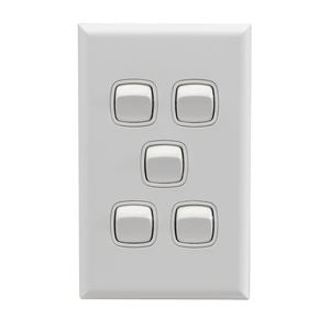HPM EXCEL 5 Gang Wall Switch