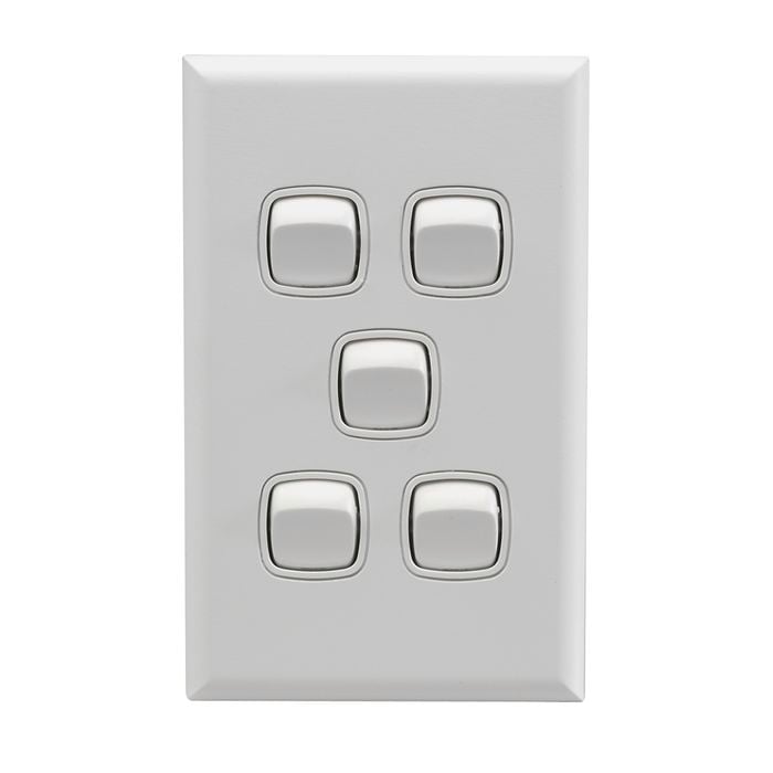 HPM EXCEL 5 Gang Wall Switch