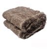 Sia Luxury Range Faux Fur Throw Rug 127 x 152 cm Sand Fox