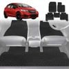 6D Diamond Car Floor Mats for Honda Jazz 2014-2021-Full Set-Black-Outback GT