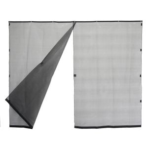 Pillar 240 x 240cm Black Magnetic Patio Curtain