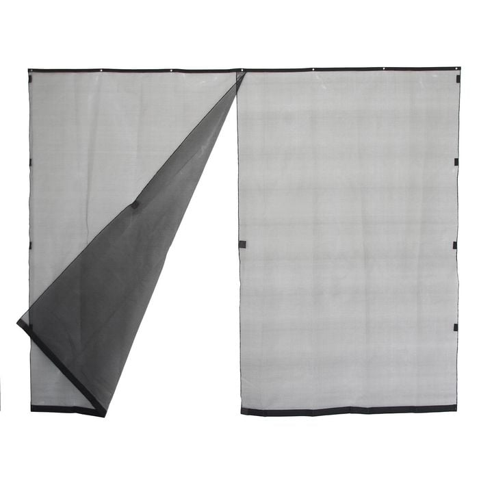 Pillar 240 x 240cm Black Magnetic Patio Curtain