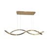 KARL 2 Wave Crystal Pendant Tri-colour LED (Gold)
