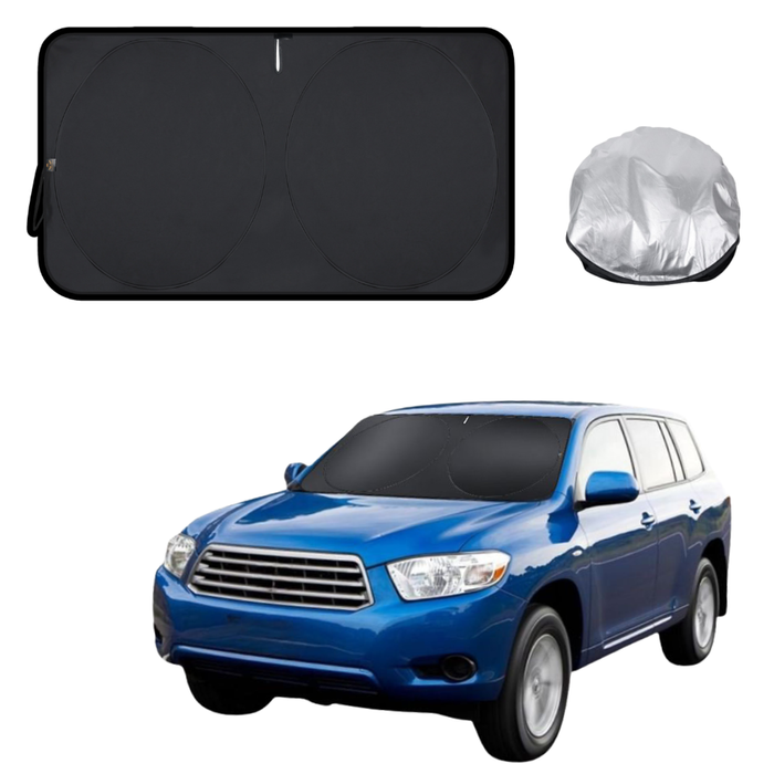 Front Windscreen Sun Shade for Toyota Kluger 2007 - 2013 (XU40) - Standard 150 x 85 cm - Black