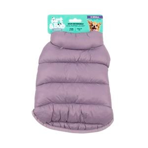 Art & Bob 20cm Lilac X-Small Reversible Puffer Dog Jacket